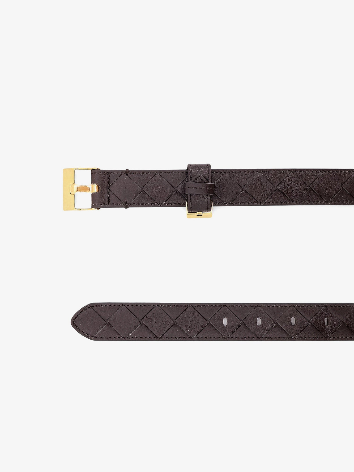 Bottega Veneta Women Leather Belt With Intrecciato Motif - 3