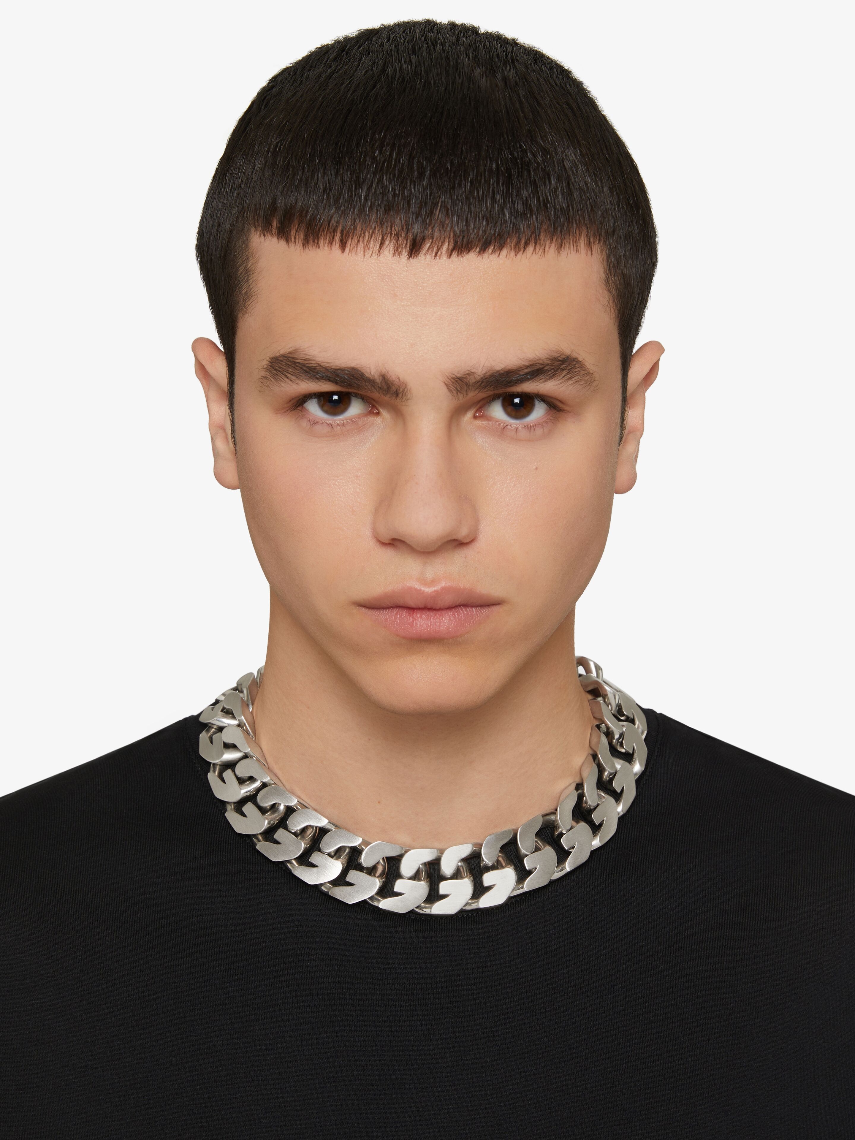 MEDIUM G CHAIN NECKLACE IN METAL - 4