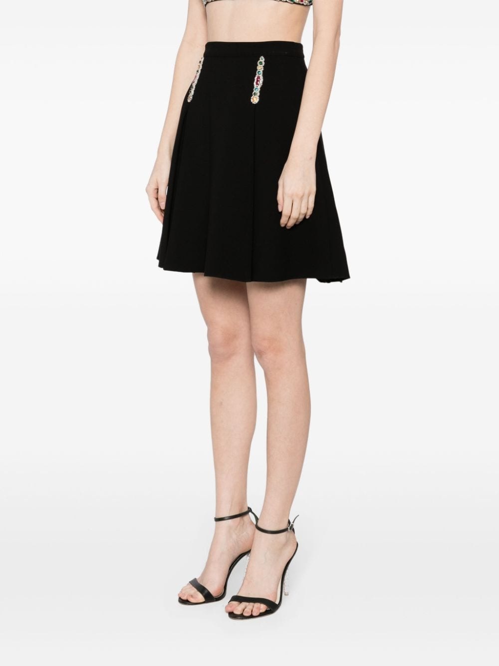 crystal-embellished cady miniskirt - 3