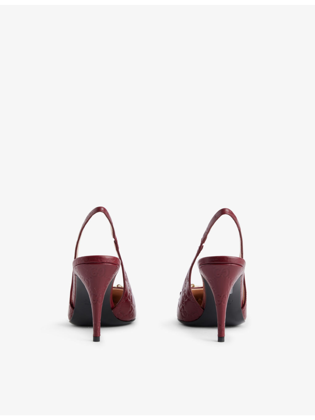 Erin GG horsebit heeled leather pumps - 4