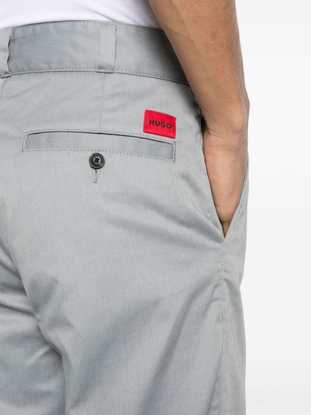 pressed-crease straight-leg trousers - 5