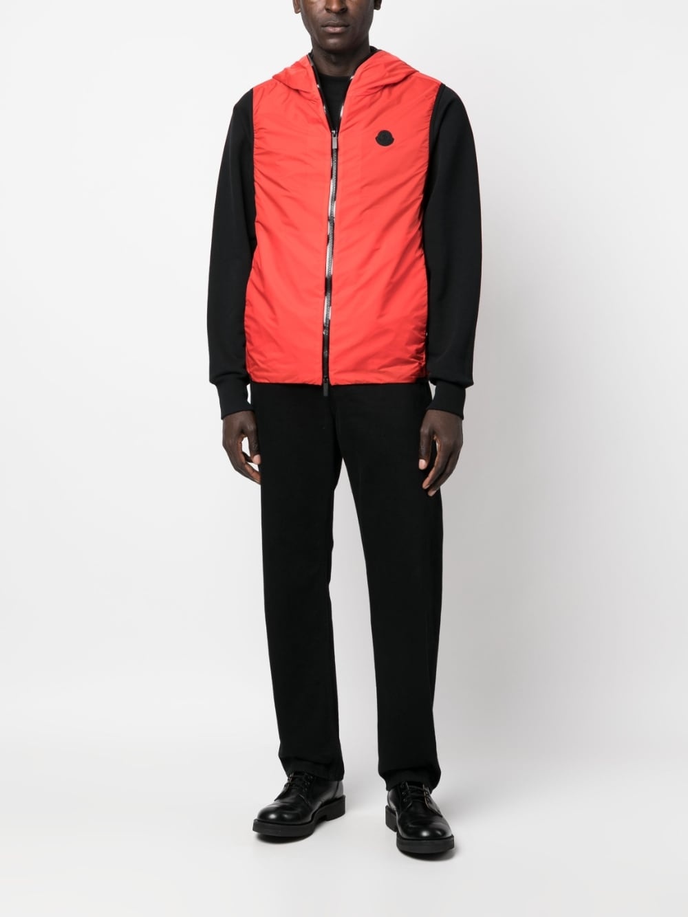 logo-patch sleeveless jacket - 2