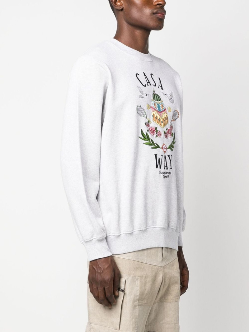 Casa Way-embroidered cotton sweatshirt 3