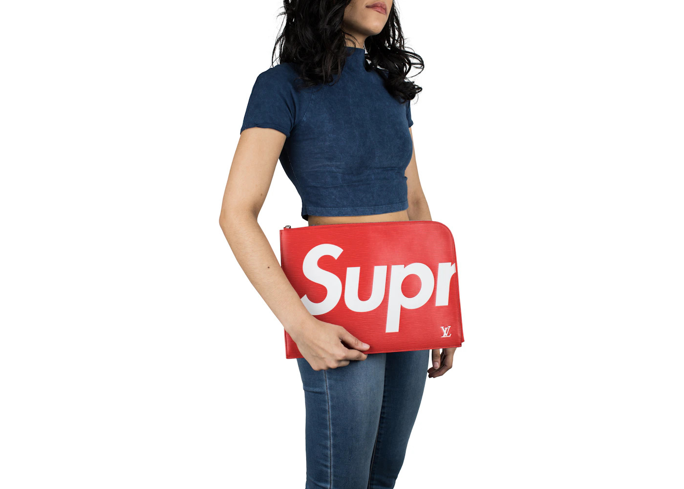 Louis Vuitton x Supreme Pochette Jour Epi GM Red - 4