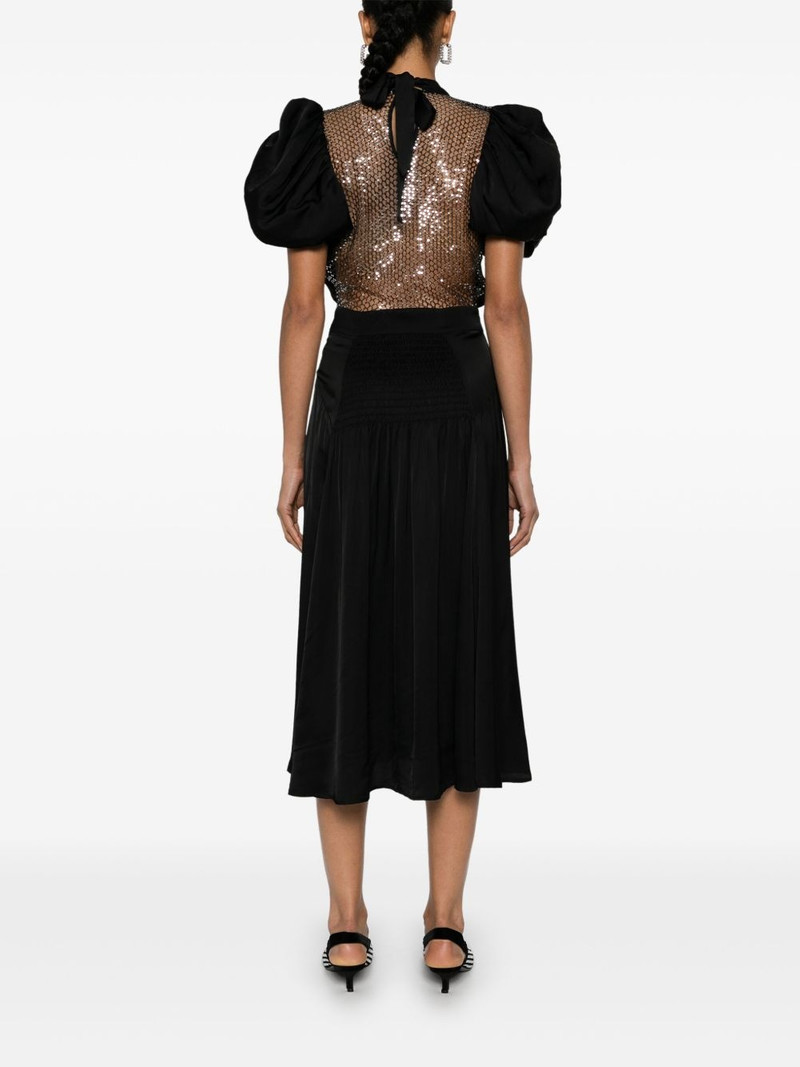 puff-sleeve sequin embellished midi dress 4