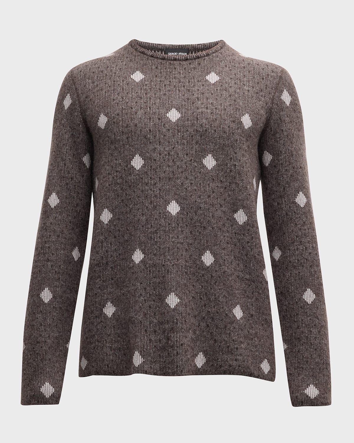 Men's Diamond Jacquard Cashmere-Blend Sweater - 1