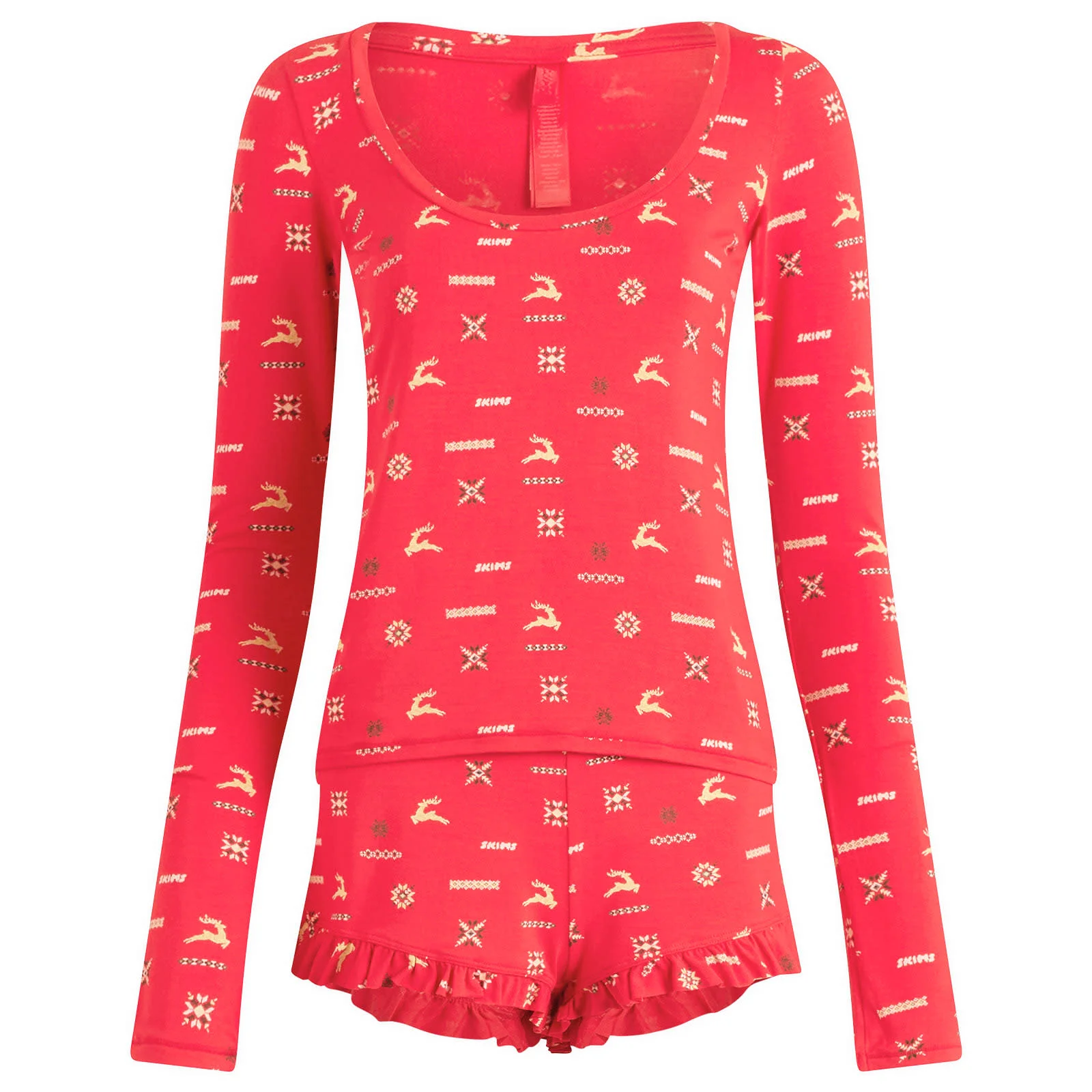 SKIMS Sleep Scoop Neck Top & Short Sleep Set - 1