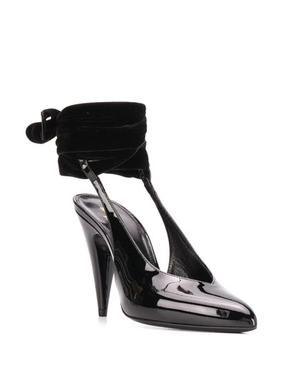 SAINT LAURENT wraparound tie pumps outlook