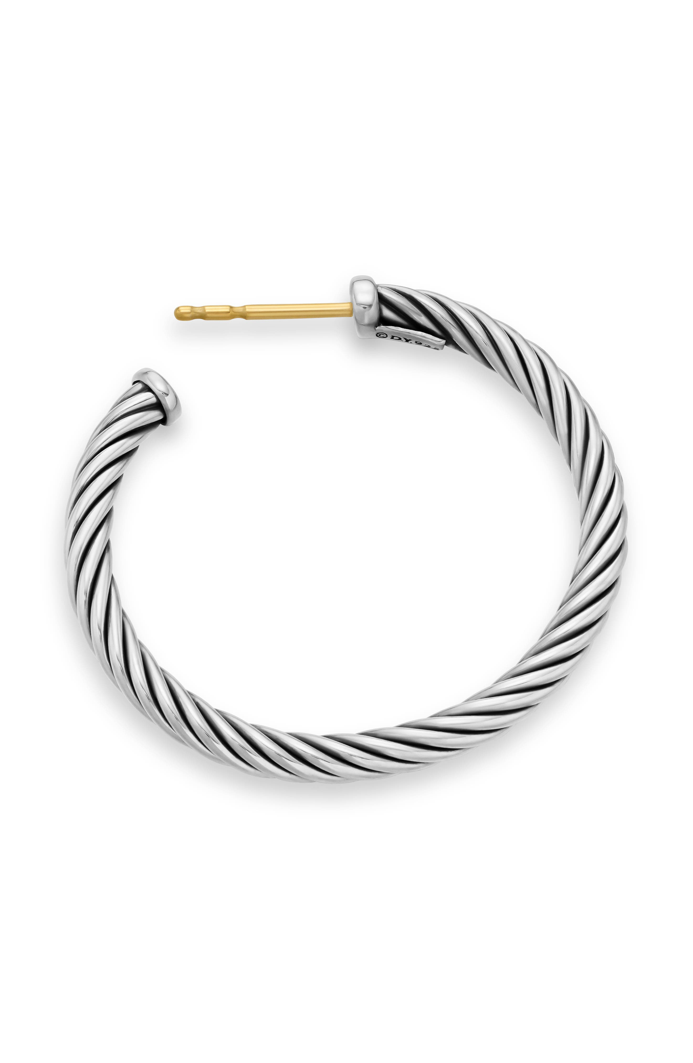 David Yurman Cable Loop Hoop Earrings in Silver at Nordstrom - 6
