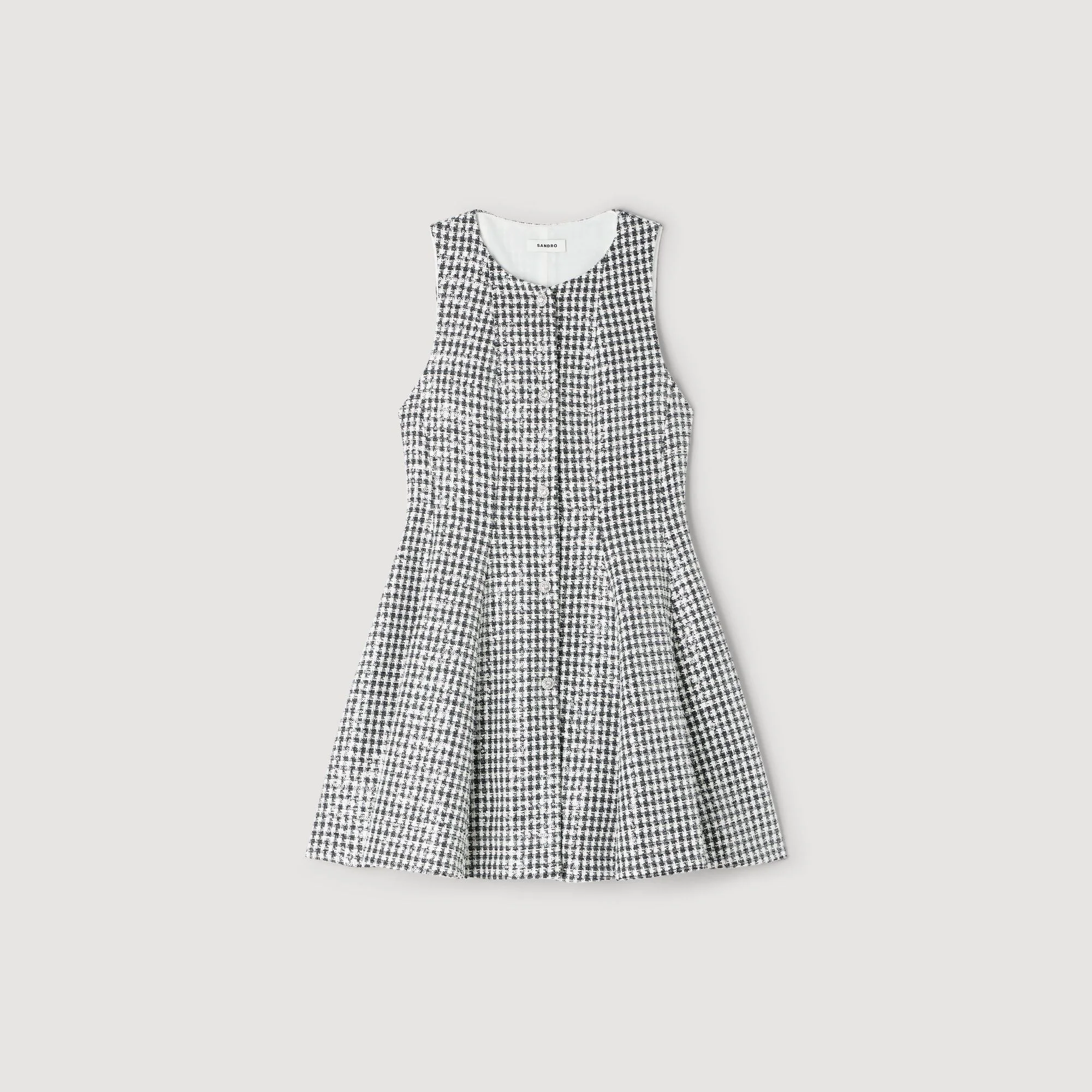 TWEED AND SEQUIN MINI DRESS - 1