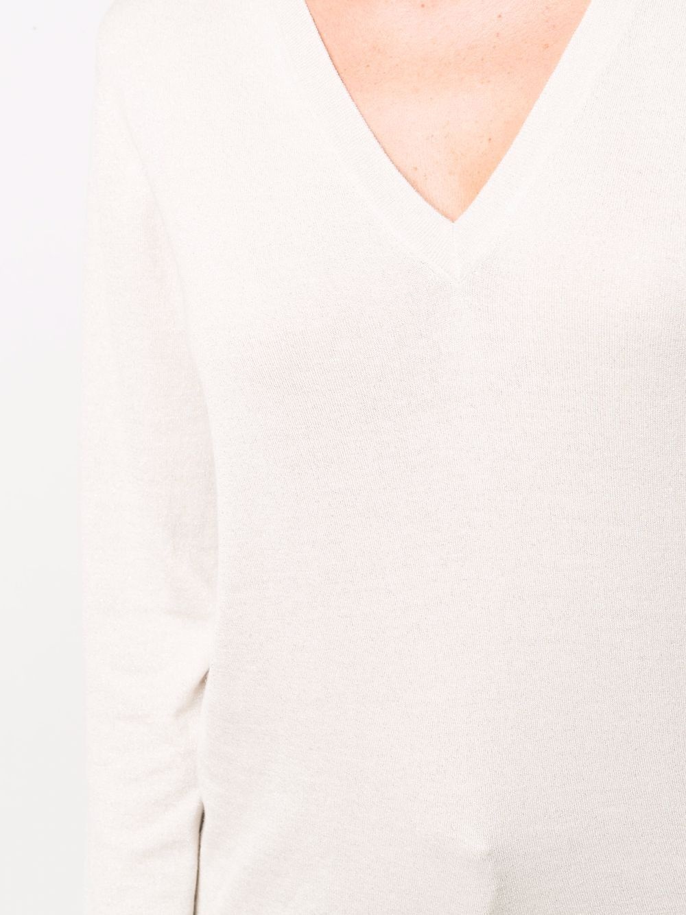 cashmere-blend V-neck jumper - 5