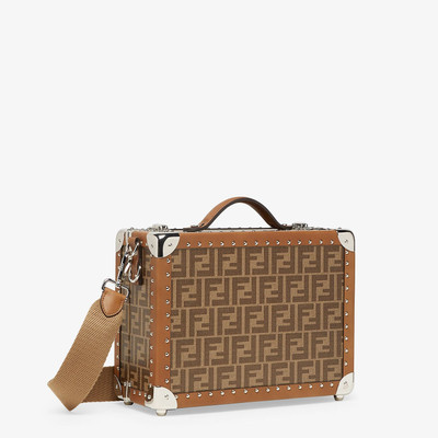 FENDI Brown fabric suitcase outlook