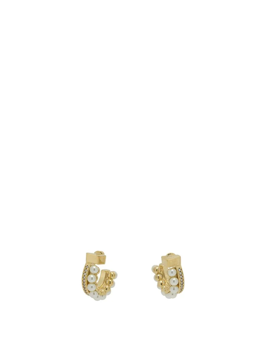Salvatore Ferragamo "Gancini" Earrings With Pearls - 1