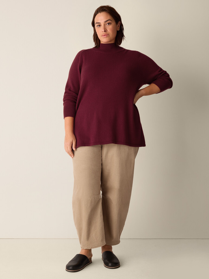 Cotton & Recycled Cashmere Turtleneck Long Top 6