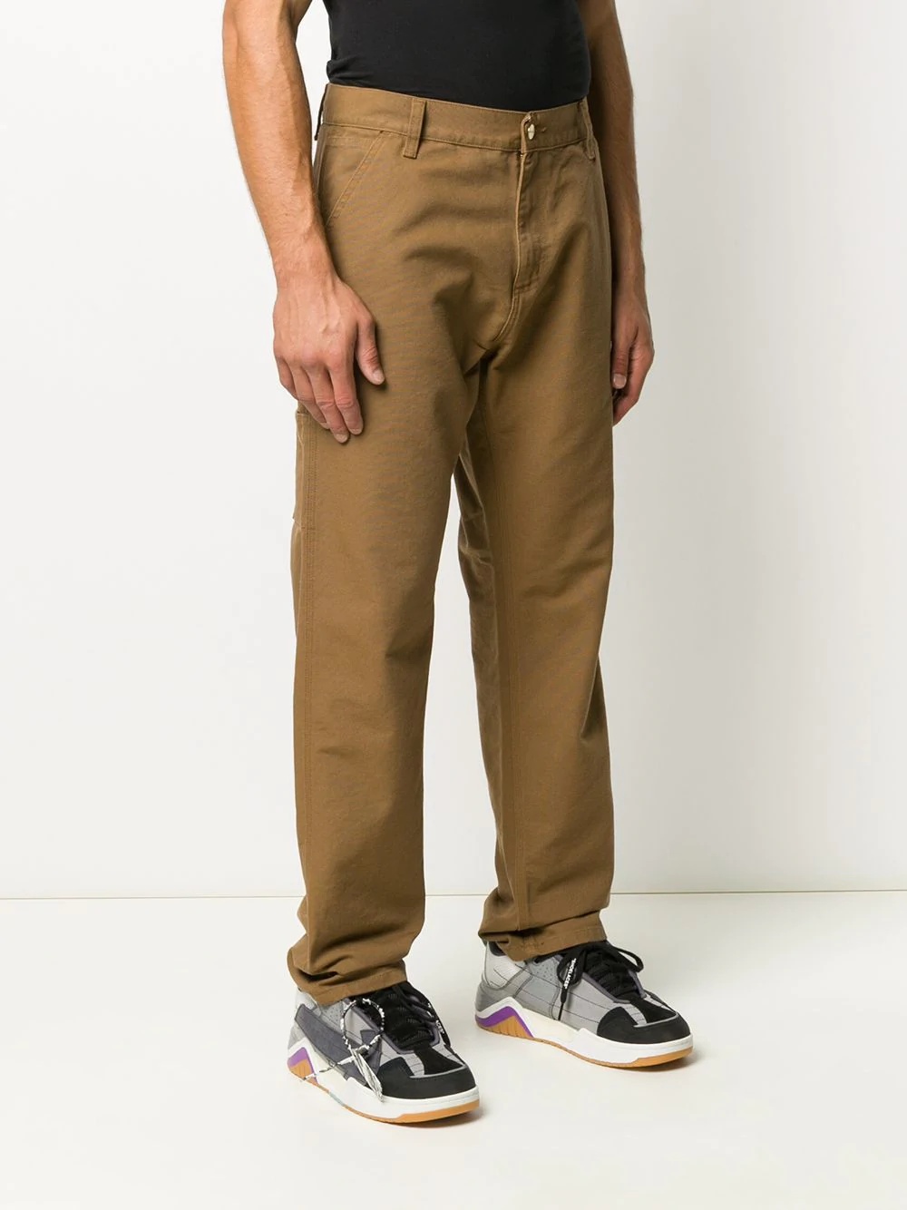 mid-rise straight trousers - 3