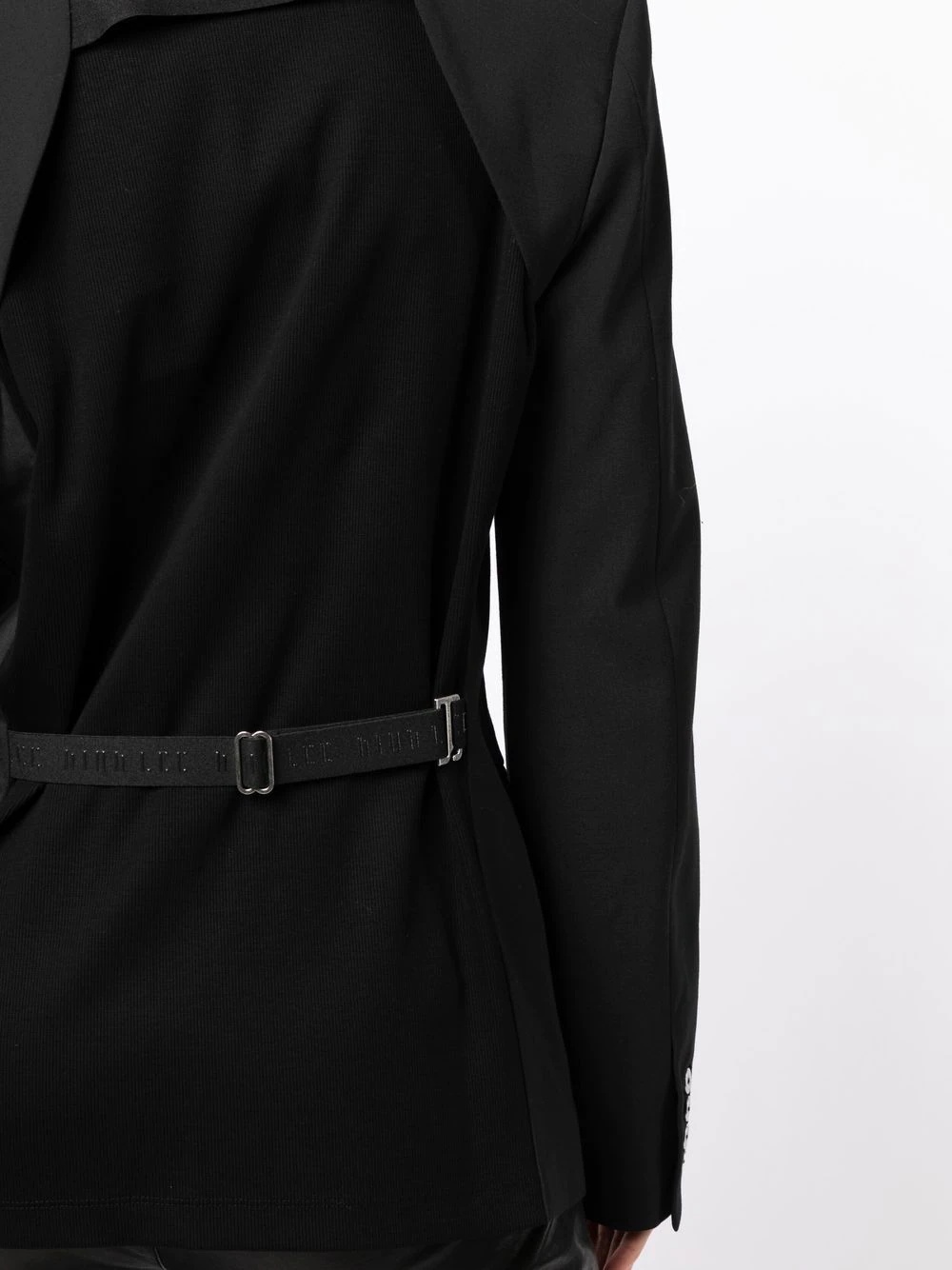 belted single-breasted blazer - 5