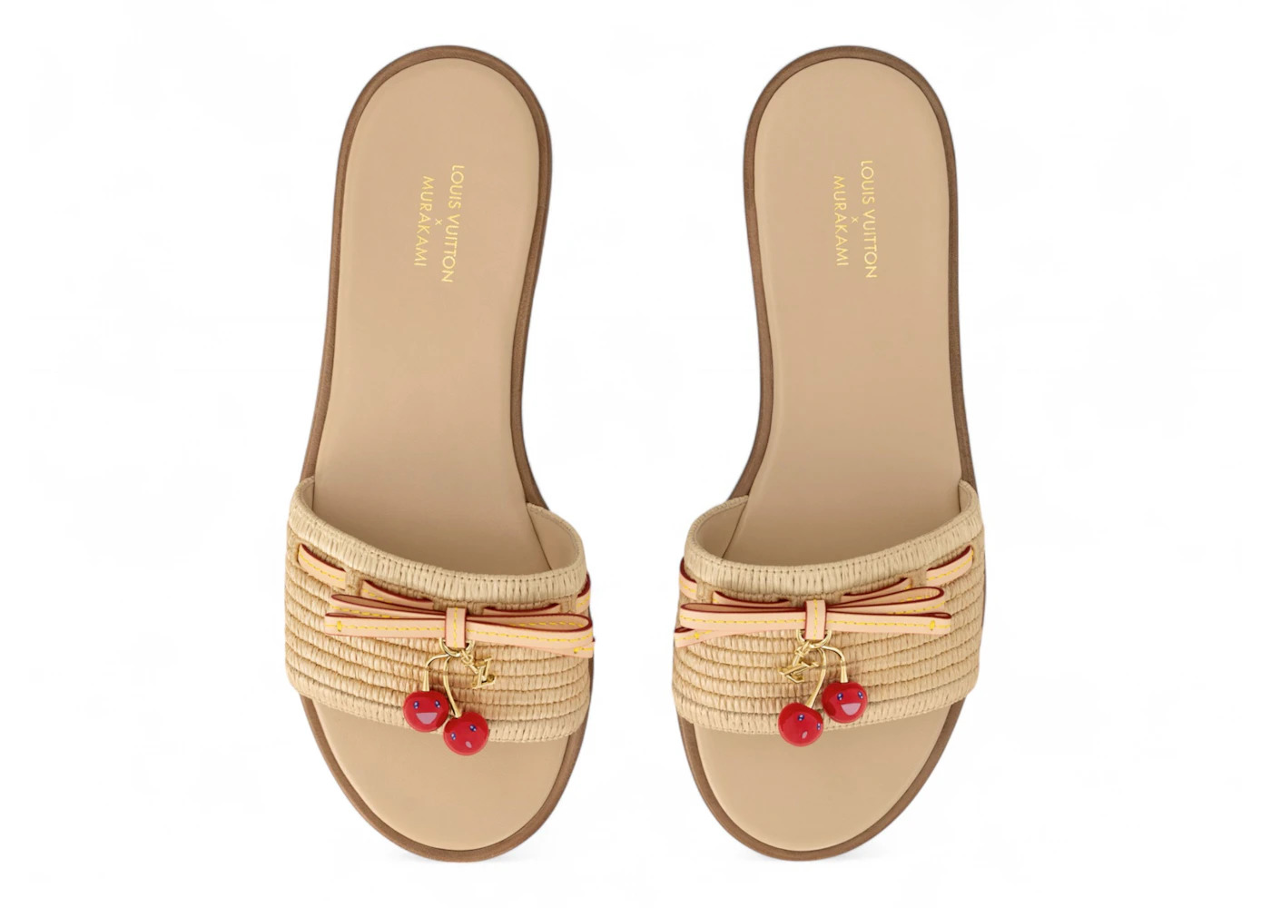 Louis Vuitton Cherry Lily Flat Mule x Takashi Murakami Raffia - 3