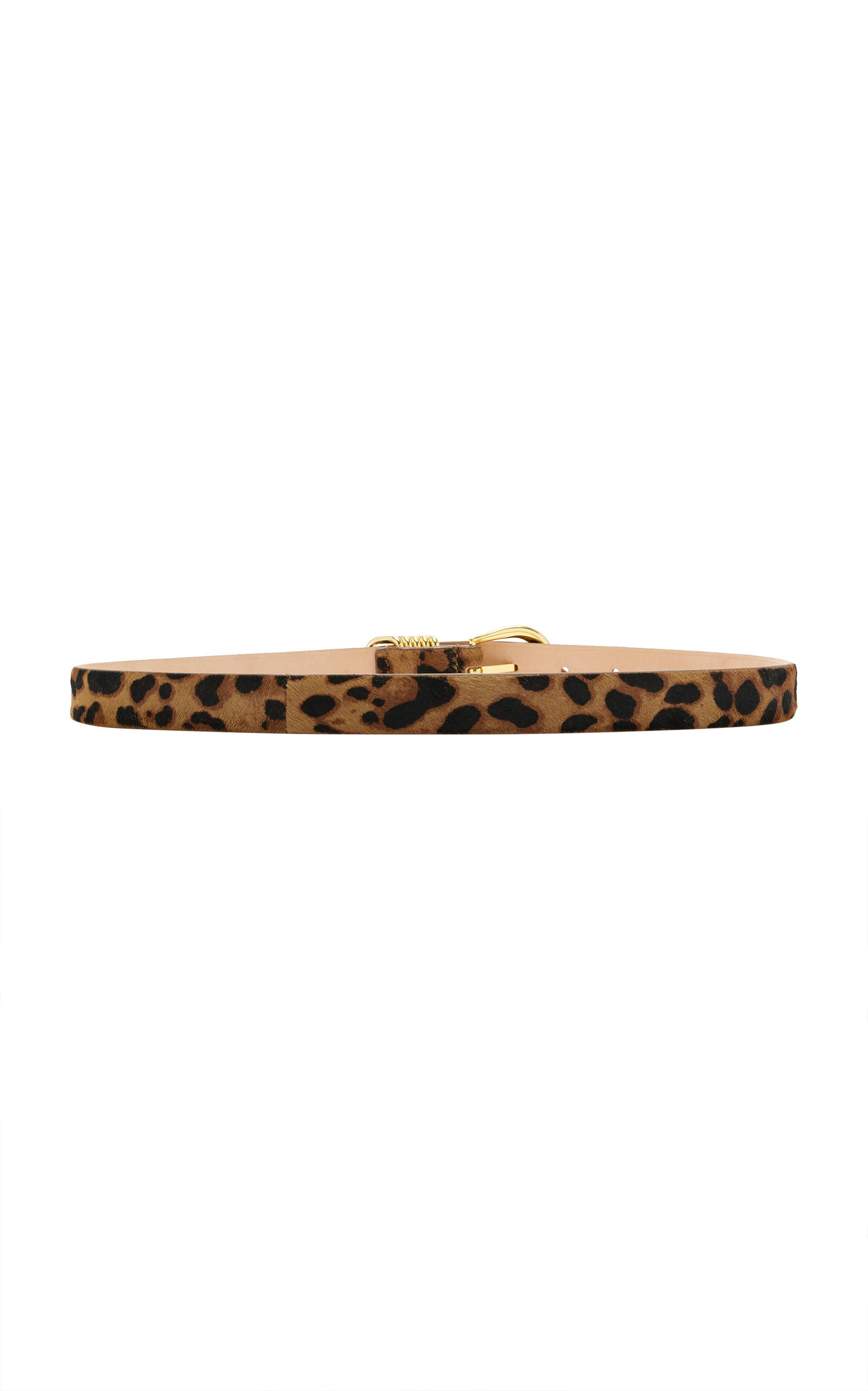 Hollyhock Leopard-Print Calf Hair Belt animal - 3