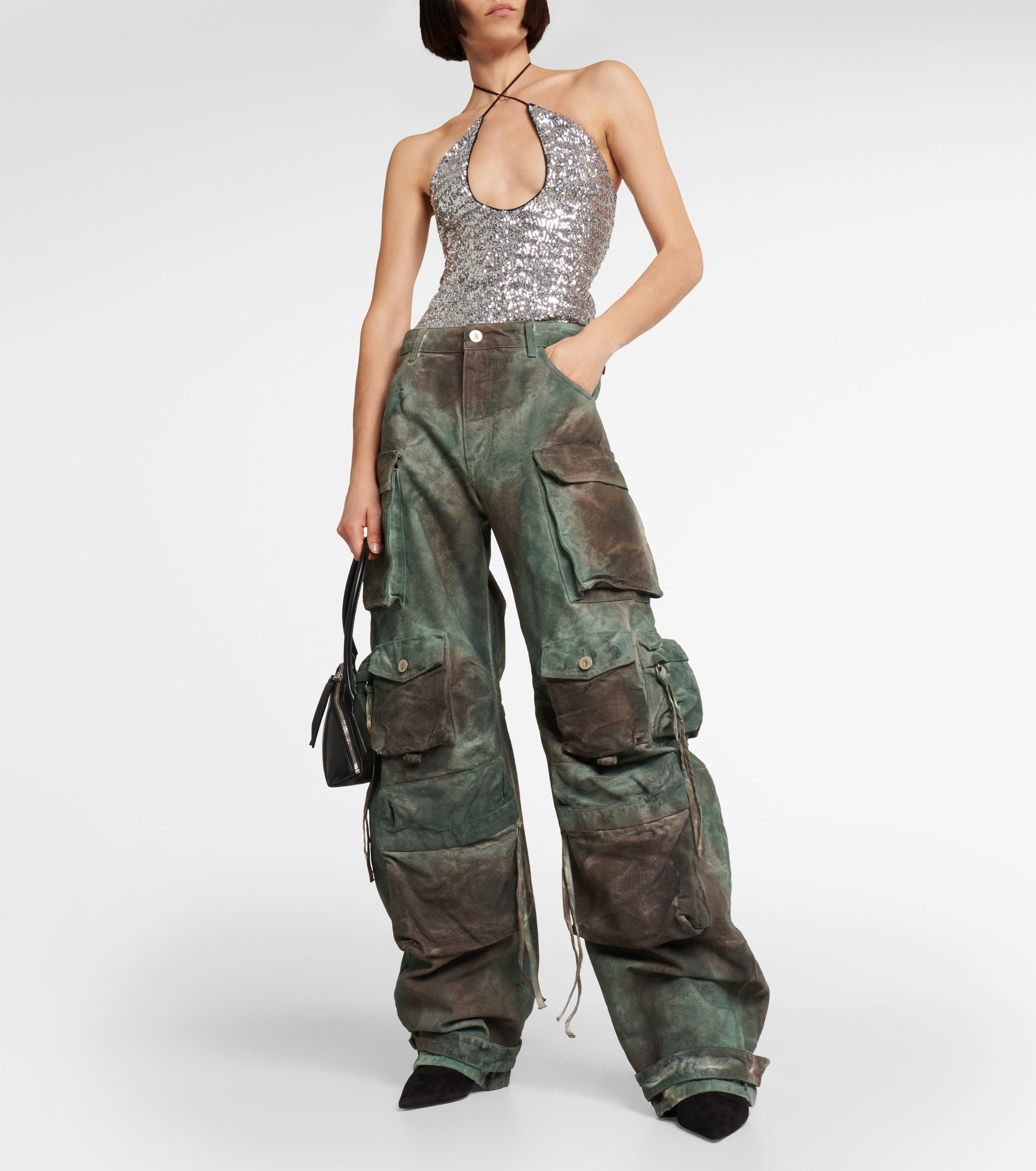Fern oversized denim cargo pants - 2