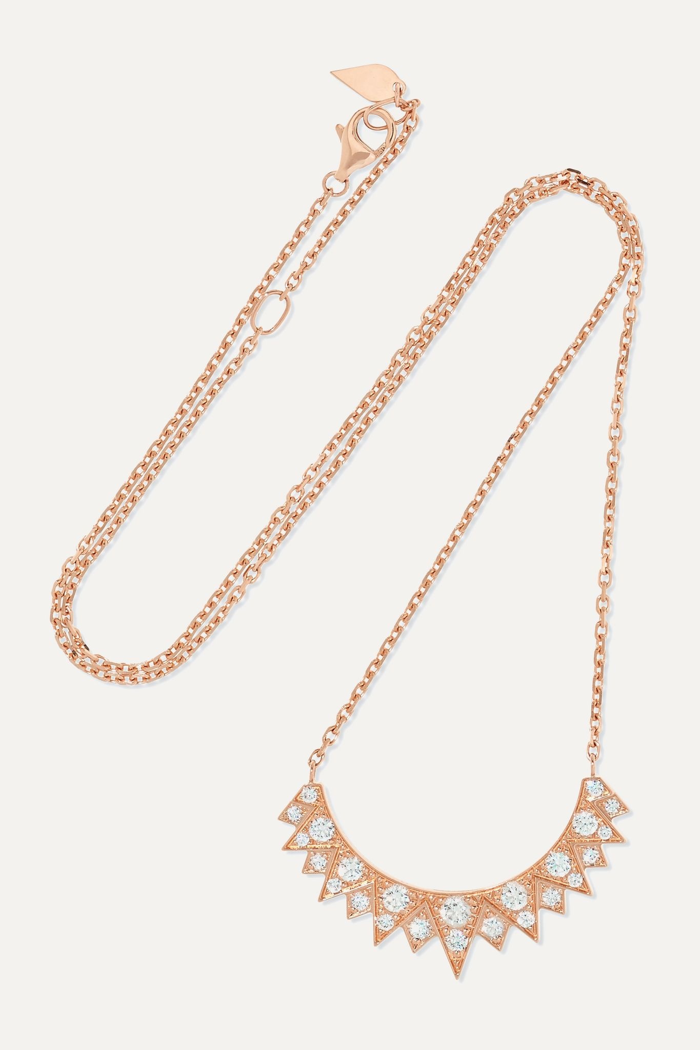 Sunlight 18-karat rose gold diamond necklace - 1