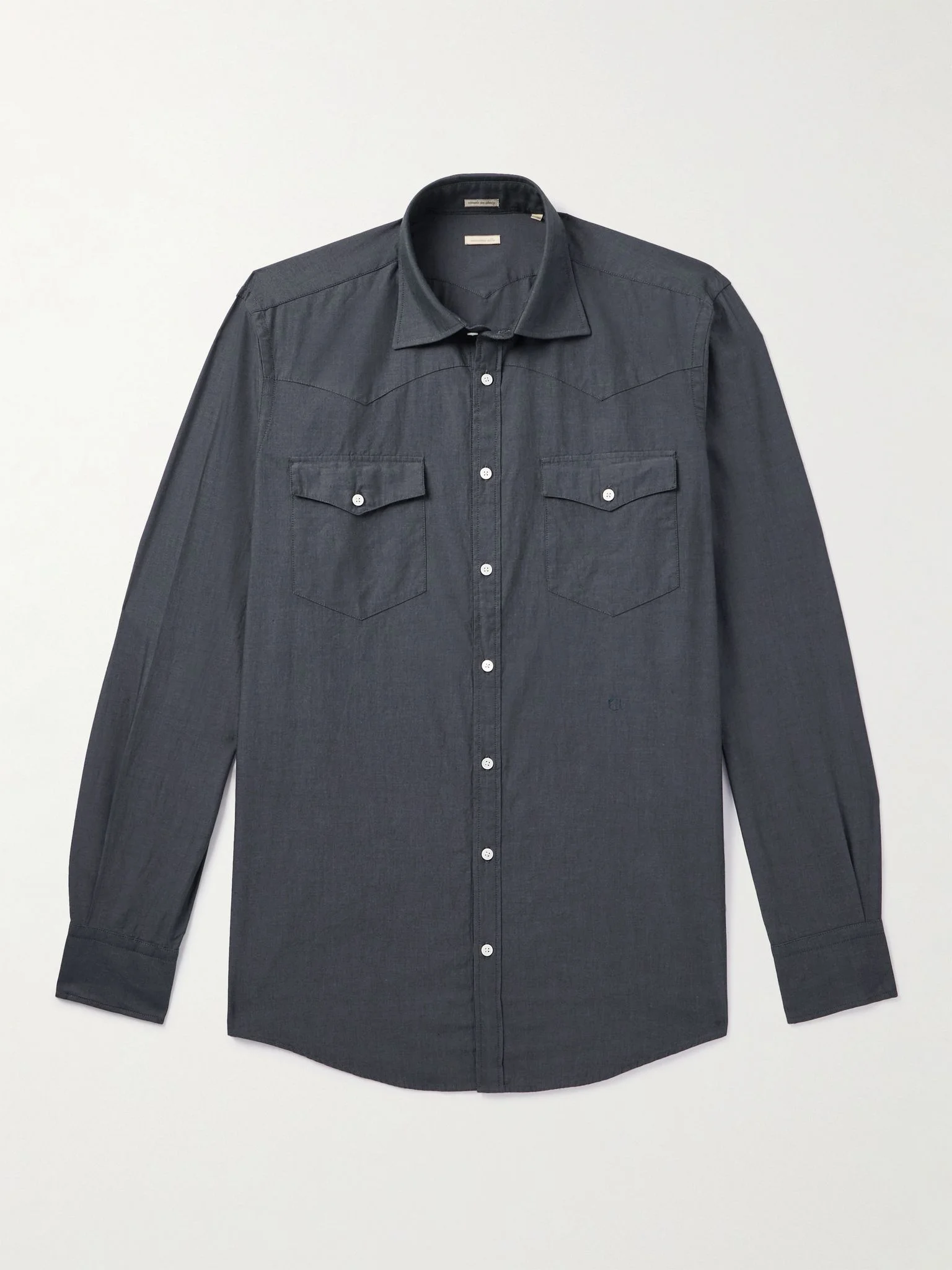 Arizona Cotton-Poplin Shirt Navy - 1