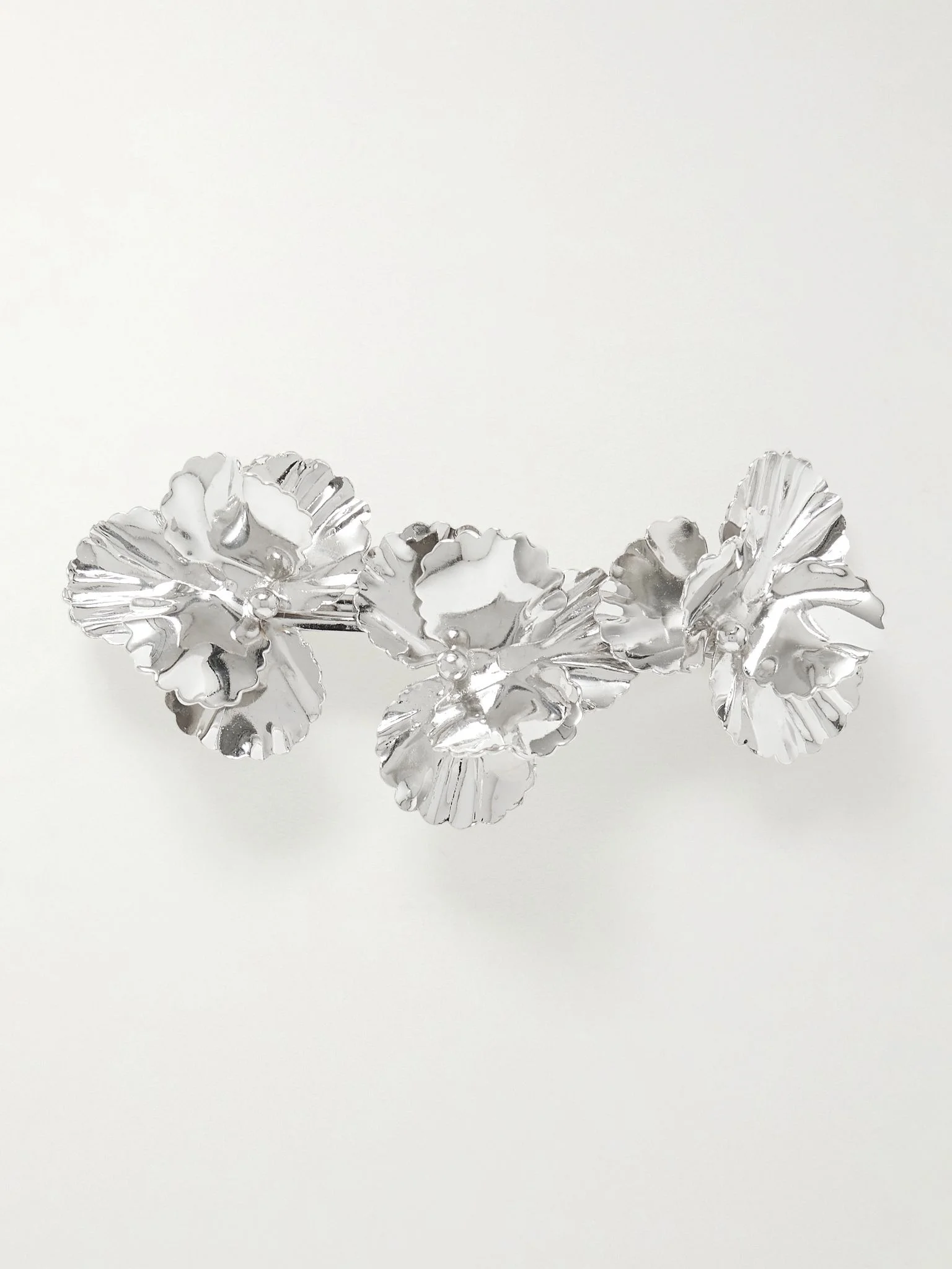Jennifer Behr Pansy silver-plated hair clip Silver - 111GA14silver ...