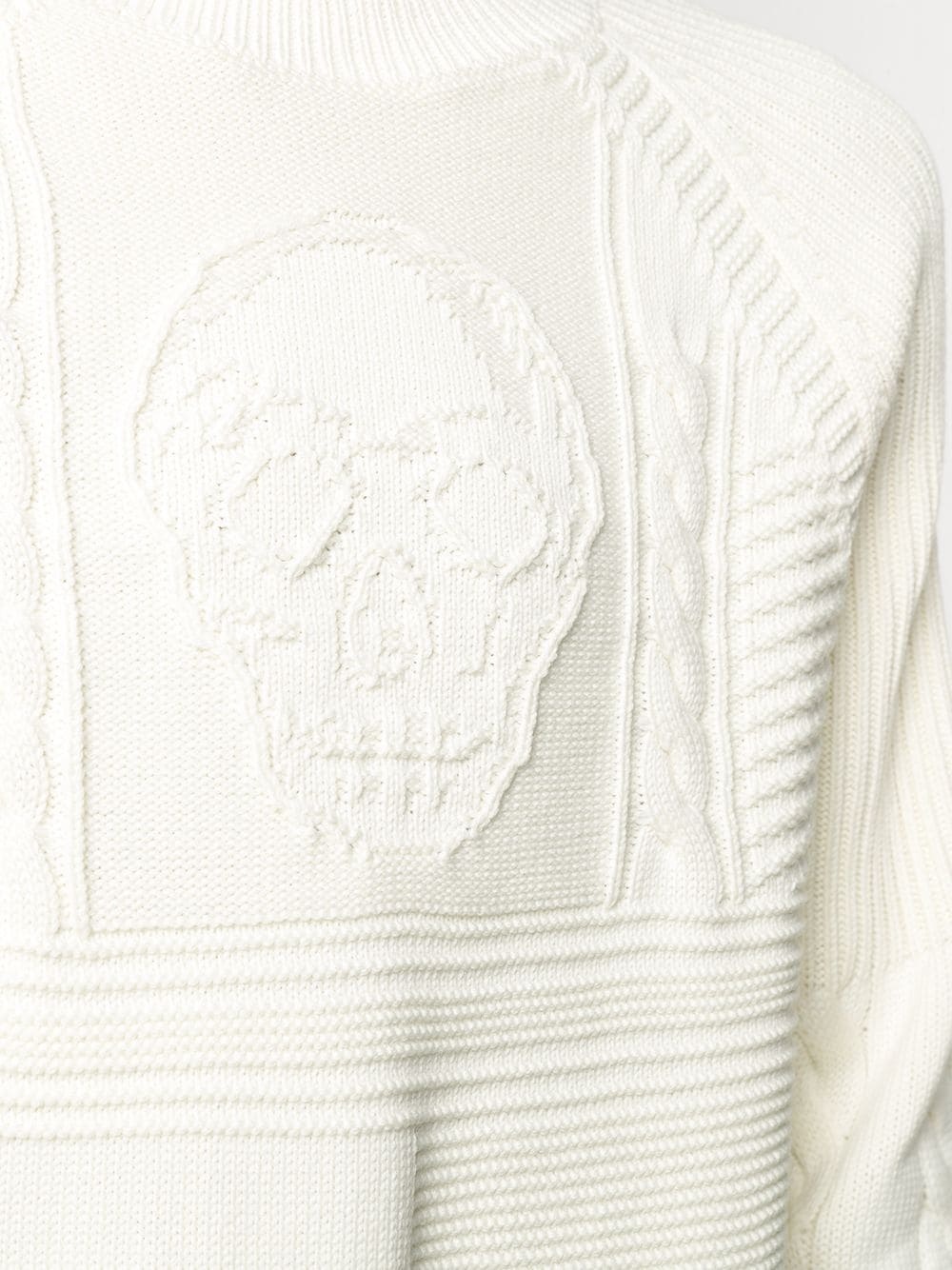 cable-knit skull jumper - 5