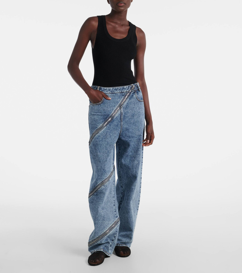 Alaïa Spiral high-rise wide-leg jeans outlook