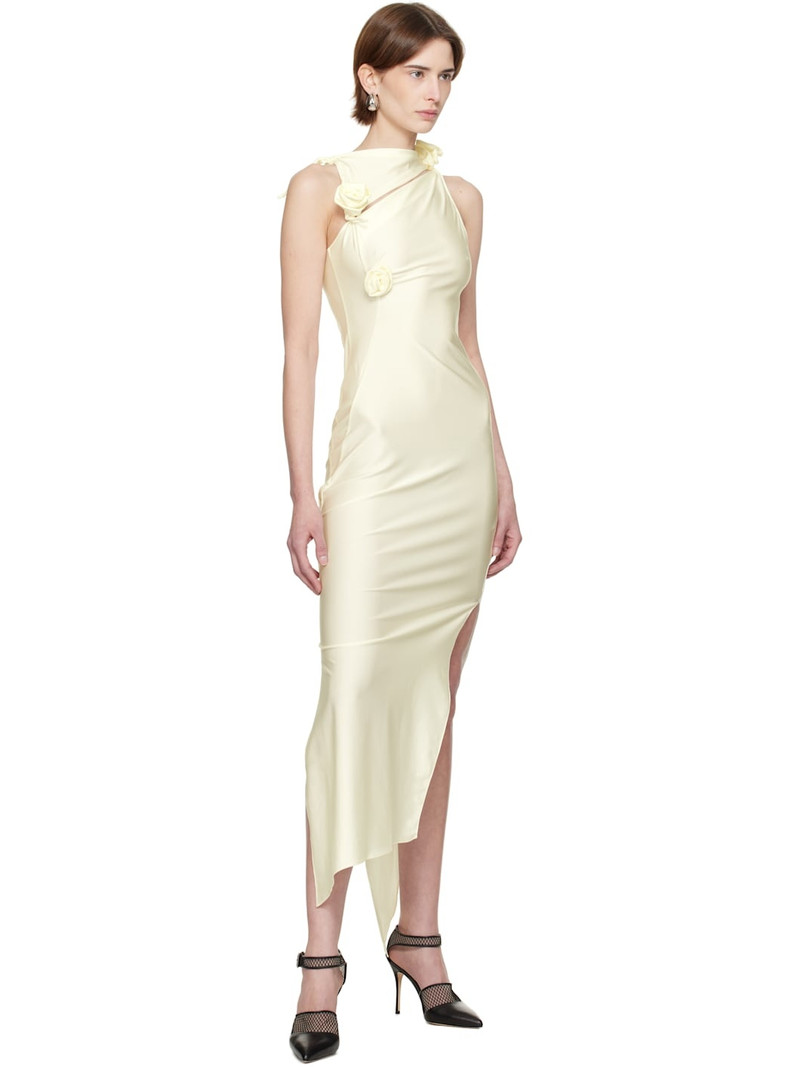 COPERNI Off-White Asymmetric Flower Gown Maxi Dress outlook