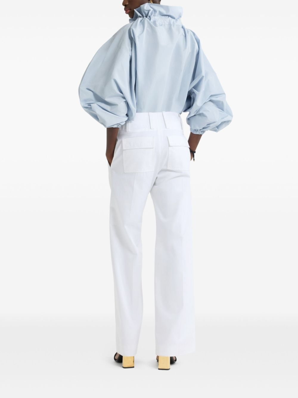 Iconic drawstring faille top - 3