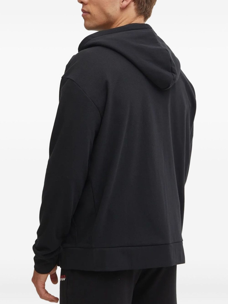 HUGO logo-print zip-up hoodie outlook