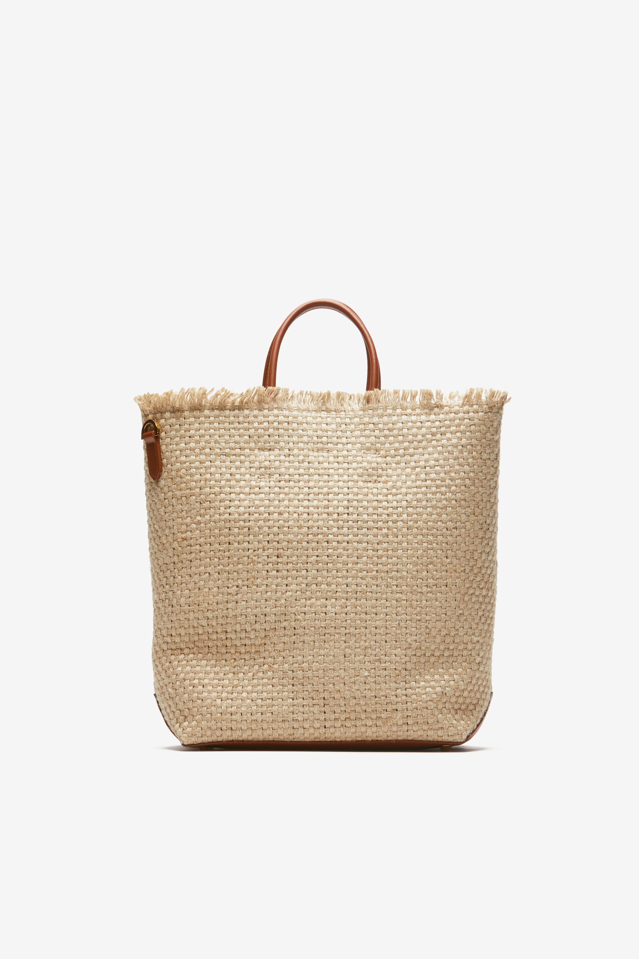 SMALL LOGO-EMBOSSED WOVEN SHOPPER - 2