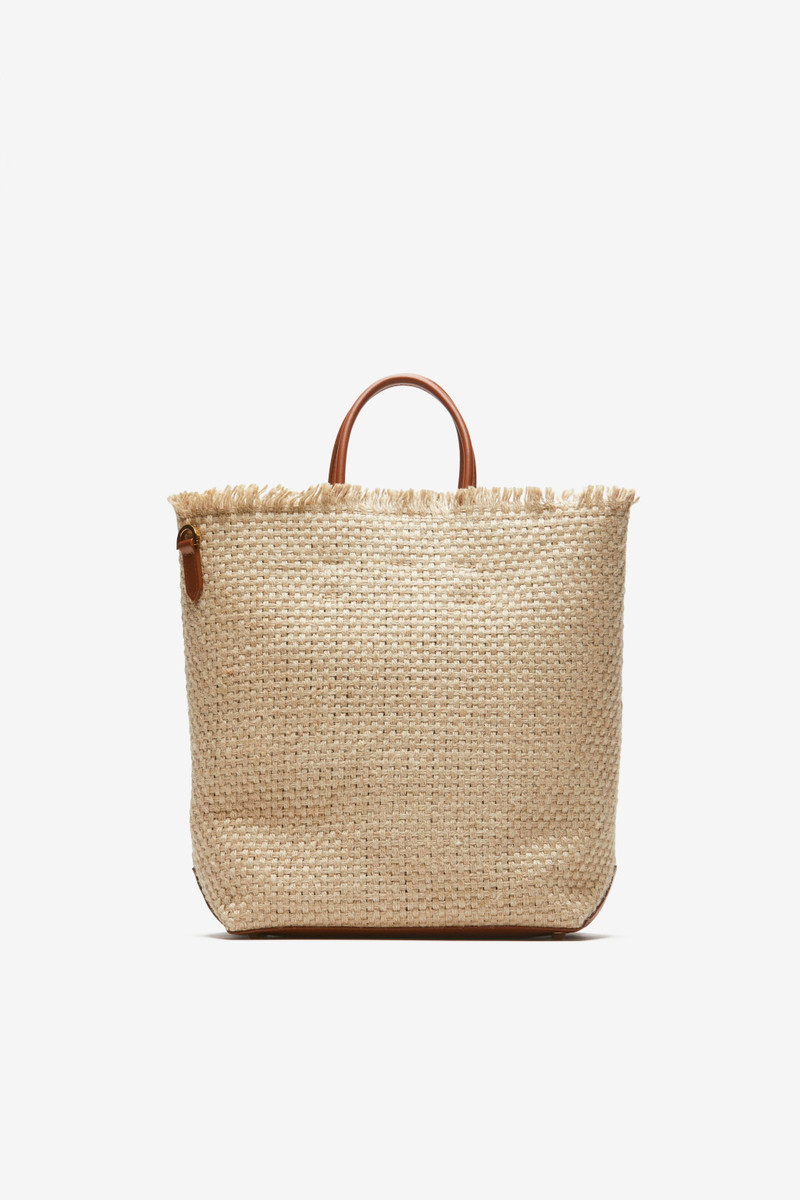 N°21 SMALL LOGO-EMBOSSED WOVEN SHOPPER outlook