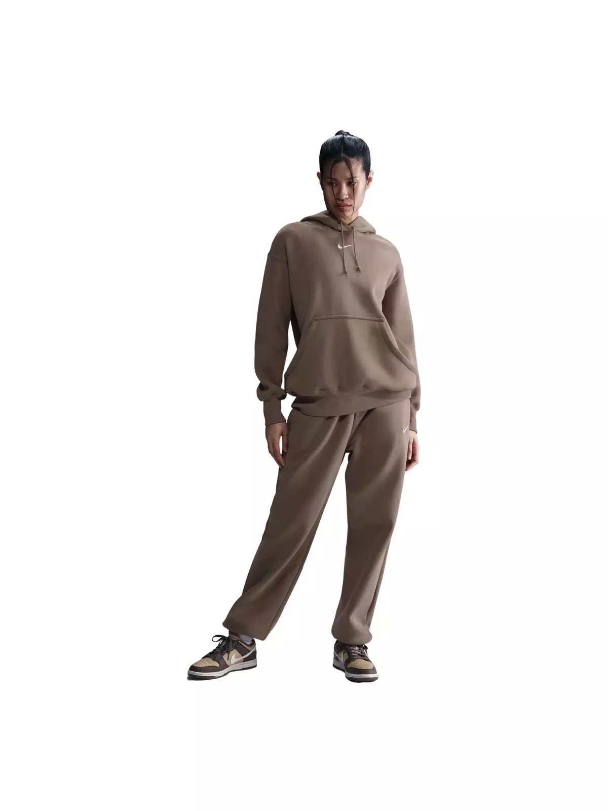 Women's Sportswear Phoenix Fleece Oversized Pullover Hoodie - Brown - 4