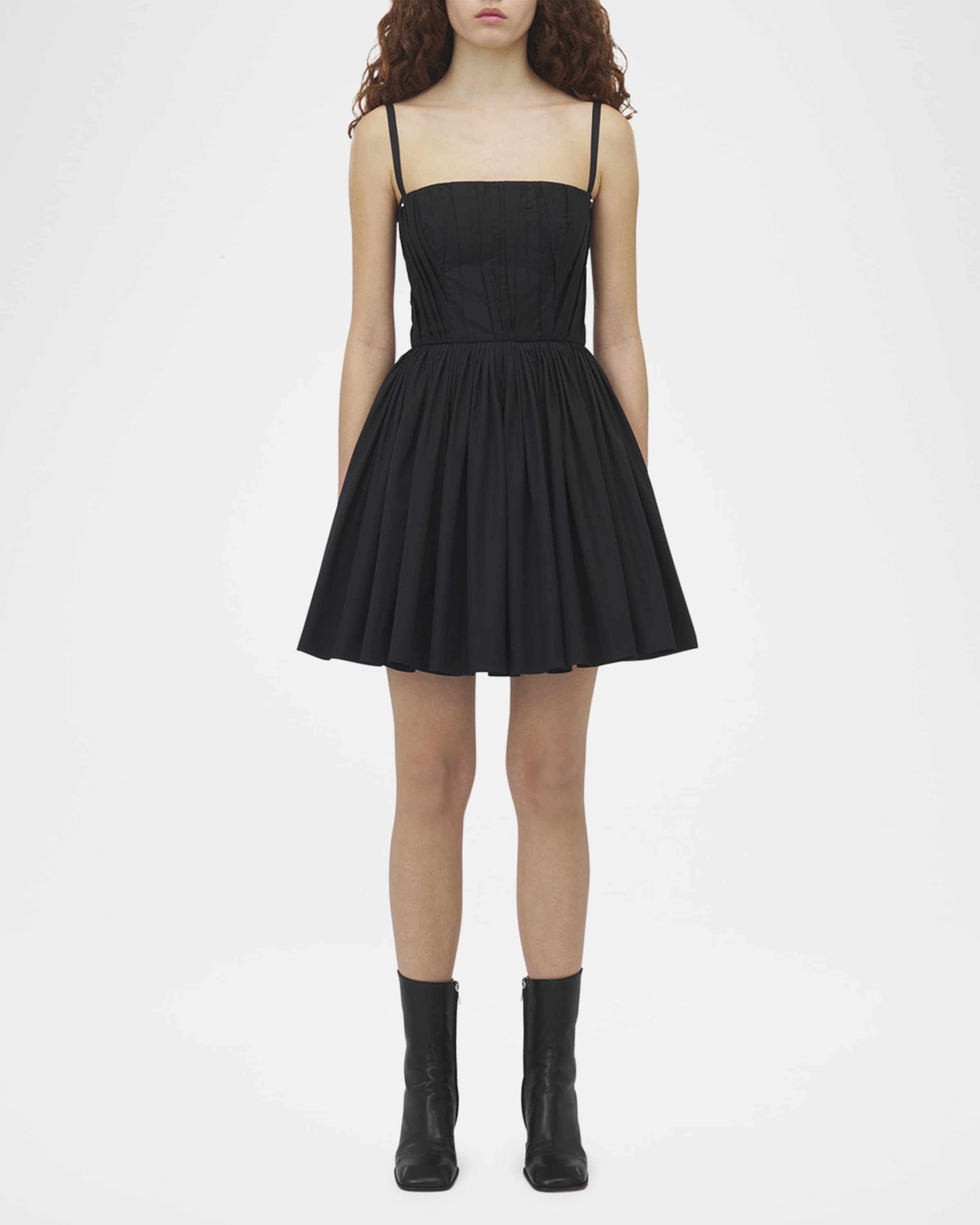【Alexander McQueen】★gathered mini dress Alexander McQueen Fuchsia Pink Cotton Gathered Mini Dress