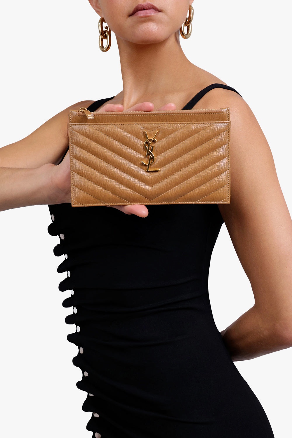 MONOGRAMME BILL POUCH | NATURAL DARK/GOLD - 5