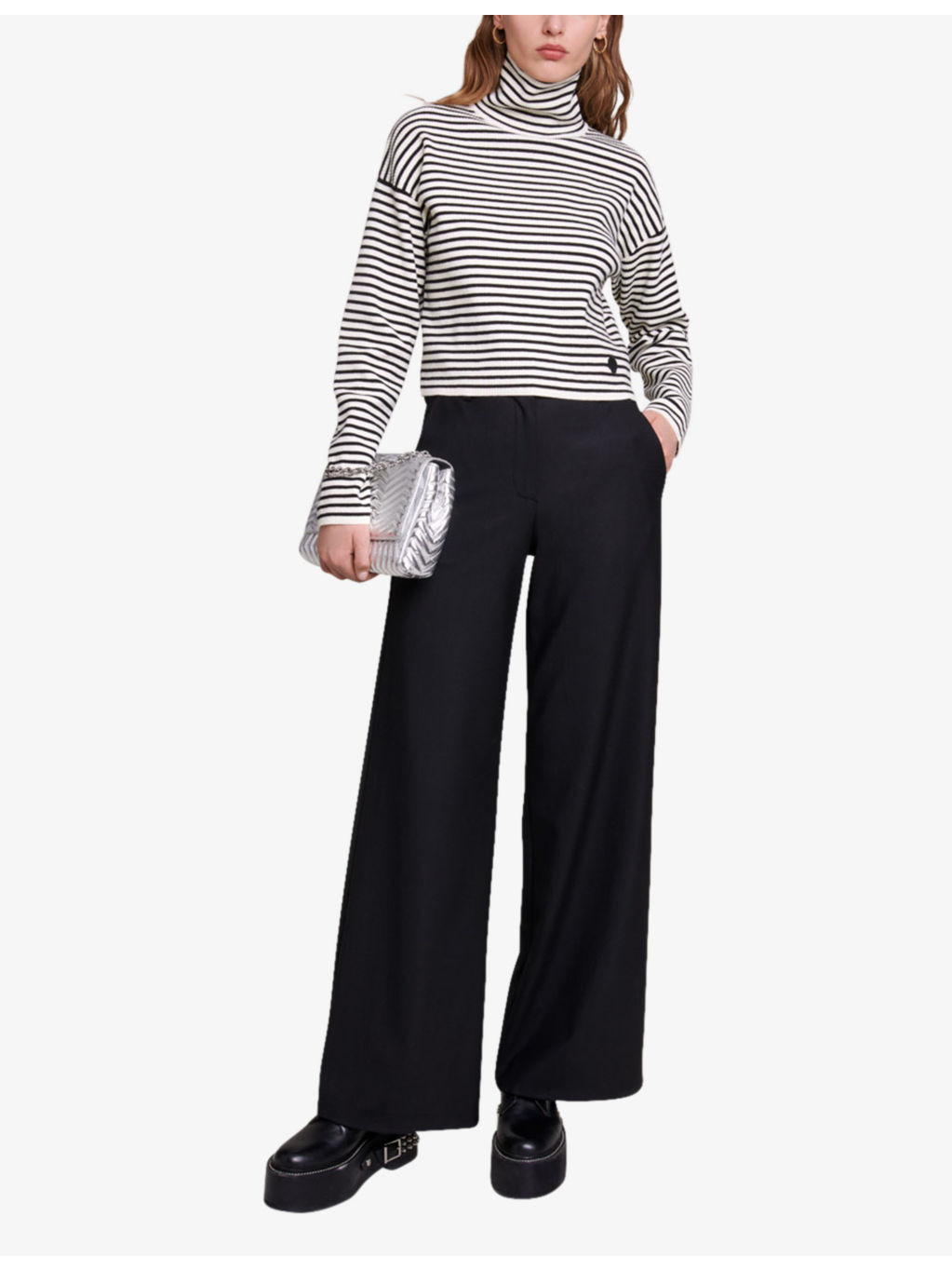 Pimano high-rise flared-leg stretch-woven trousers - 2