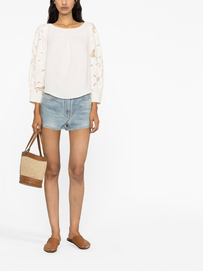 See by Chloé guipure long-sleeve blouse outlook