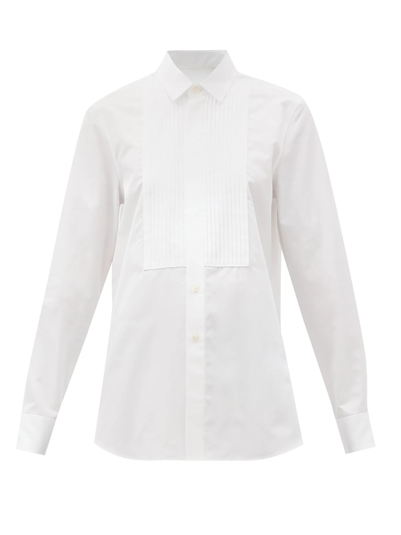 Pintucked-bib cotton-poplin tuxedo shirt - 1