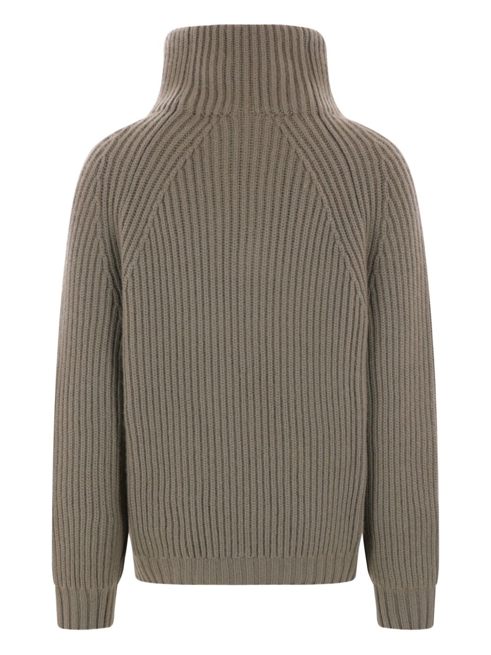 high-neck ribbed-knit sweater - 2