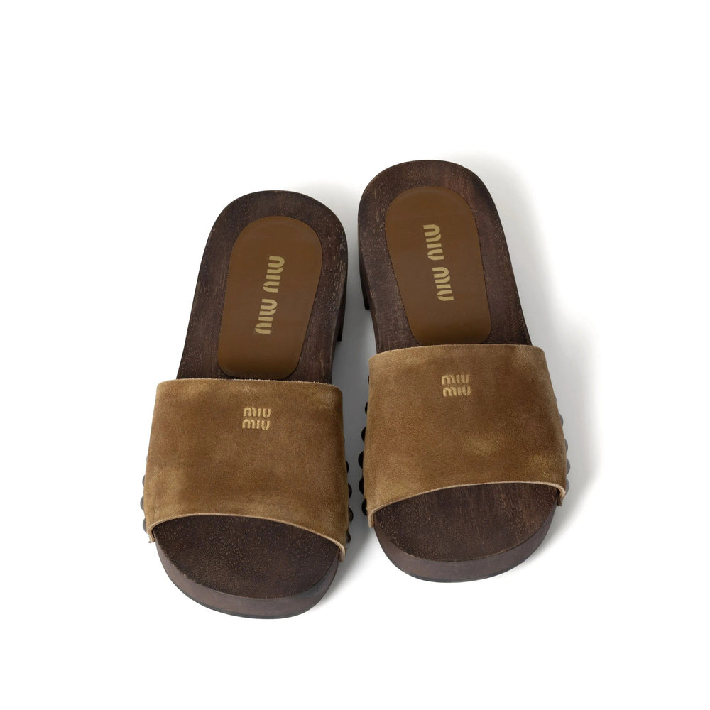 Miu Miu Brown Flip-Flops & Slides Women - 2