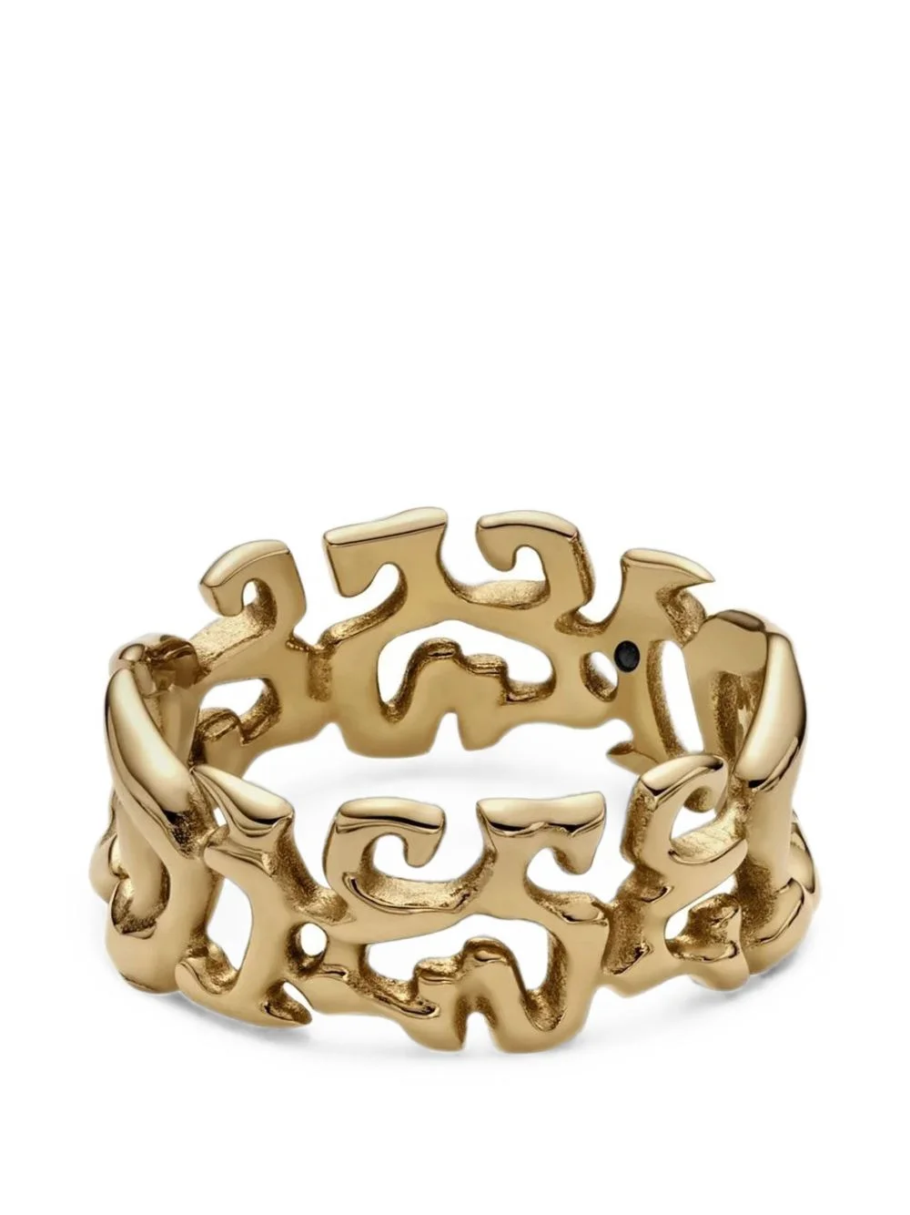 logo-engraved band ring - 1