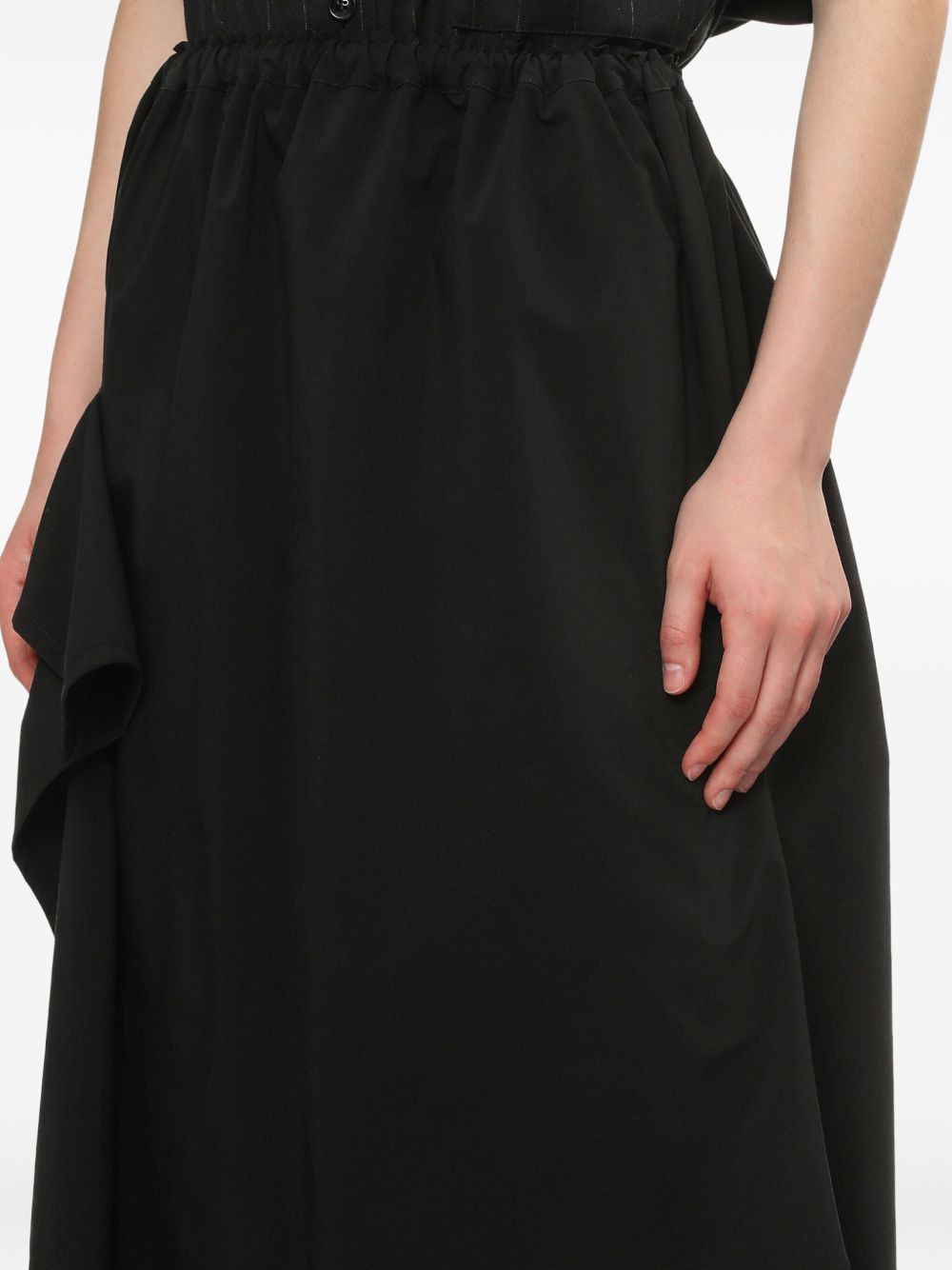 elastic-waist ruffled midi skirt - 5