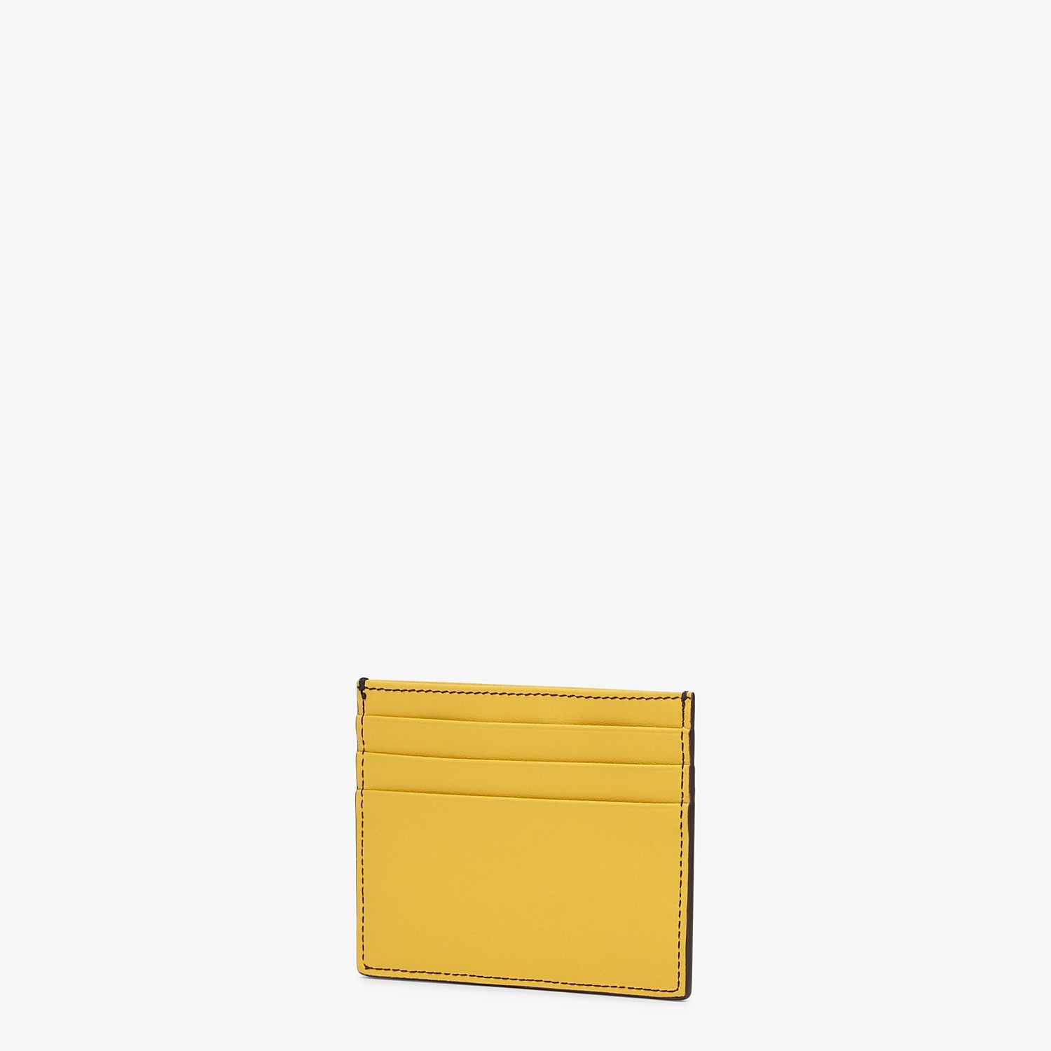 Yellow leather card holder - 2