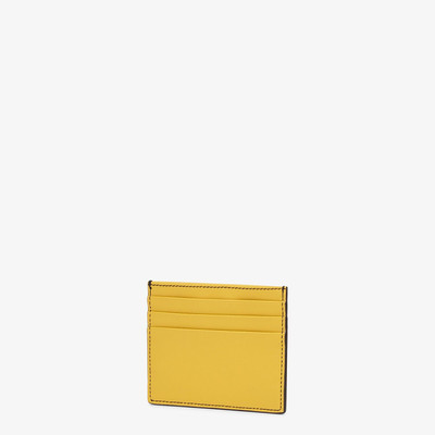 FENDI Yellow leather card holder outlook