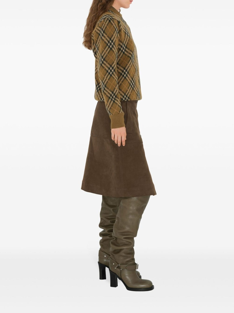 check-pattern wool sweater 3