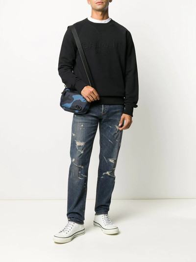 Balmain distressed straight leg jeans outlook