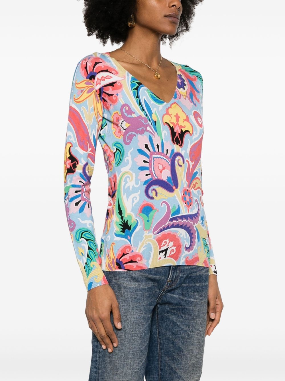 paisley-print sweater - 3