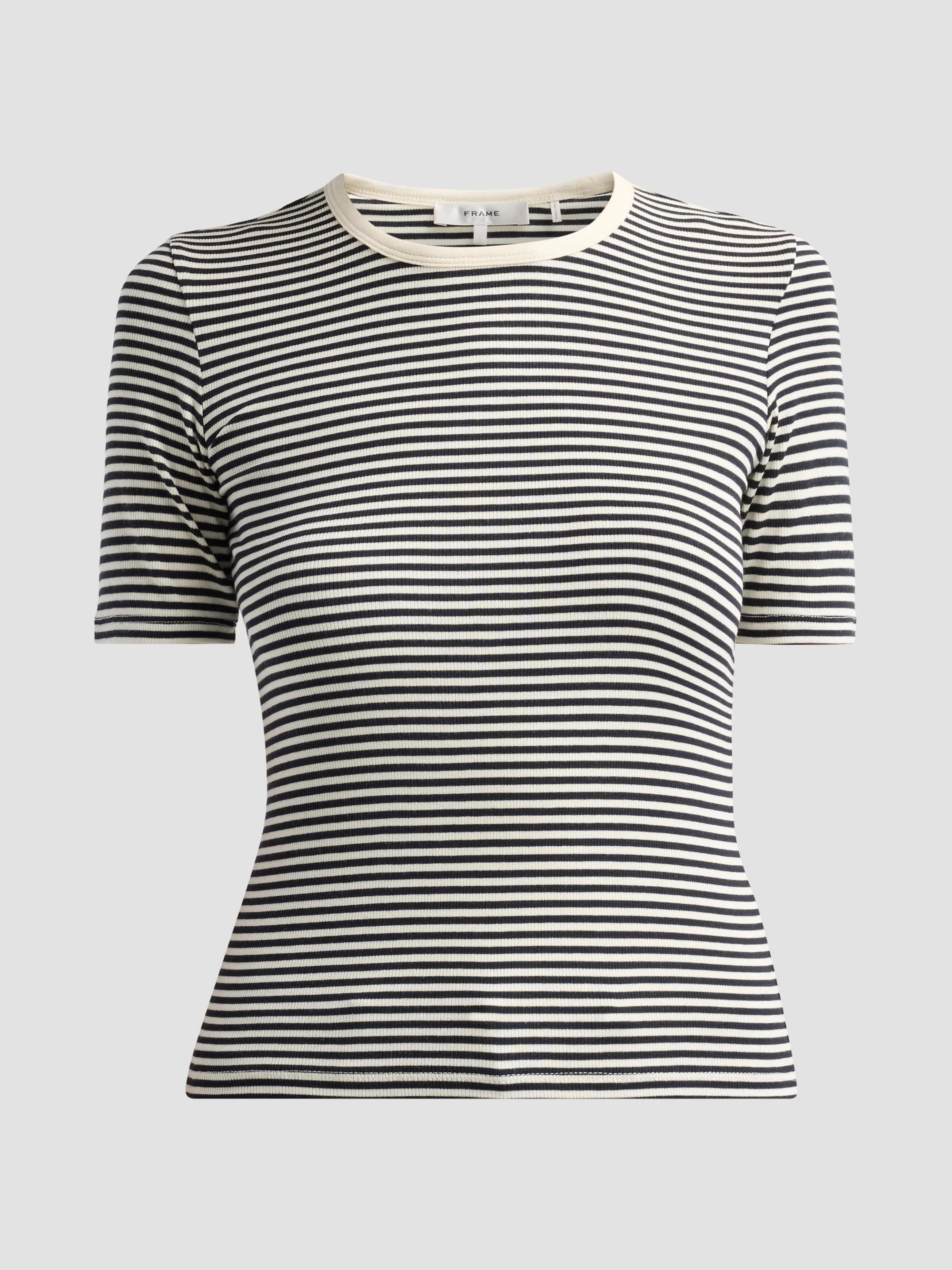 Women's The Fine Striped Crewneck T-Shirt - Cream Multi - 1
