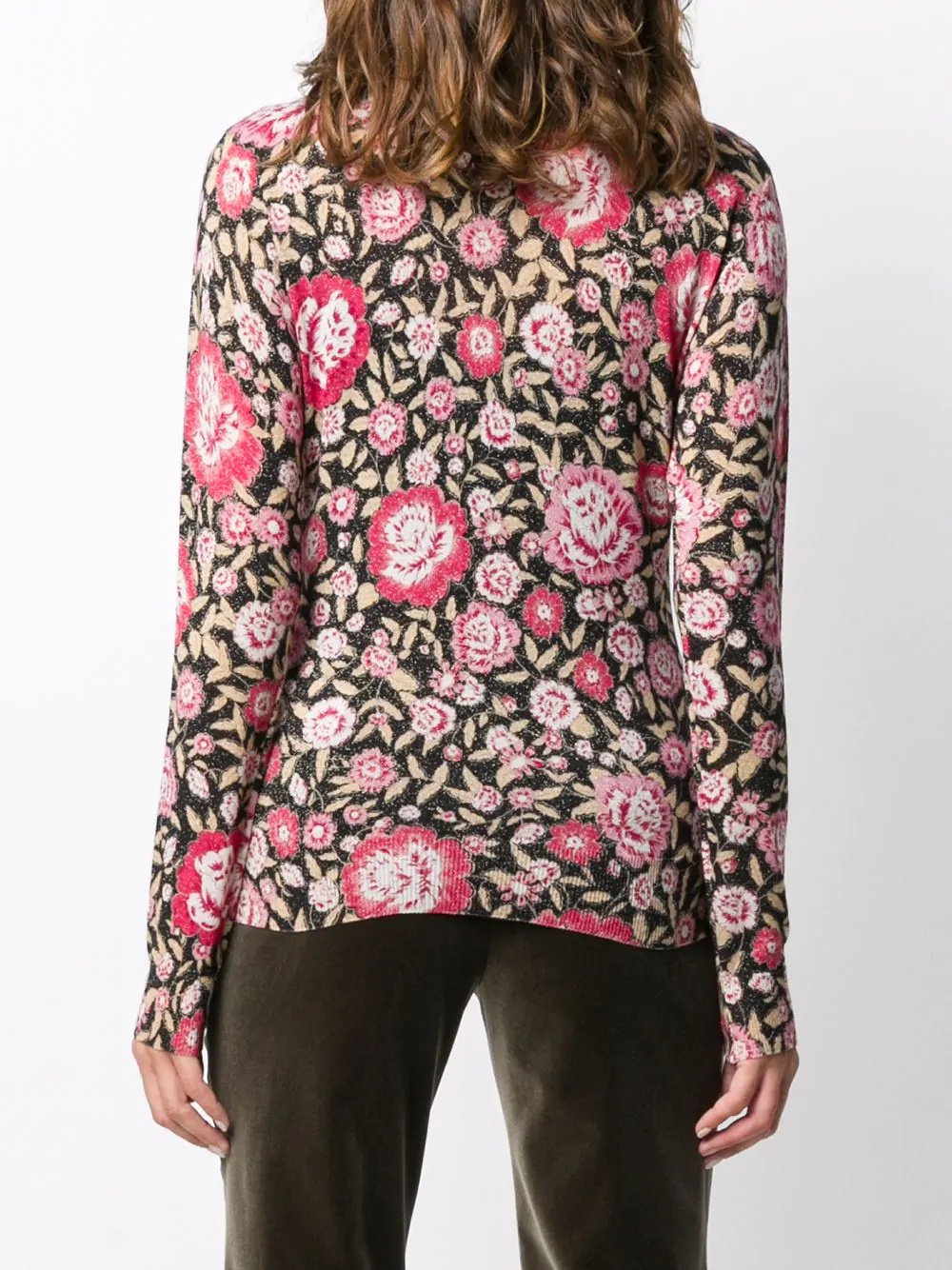 floral-print knitted top - 4